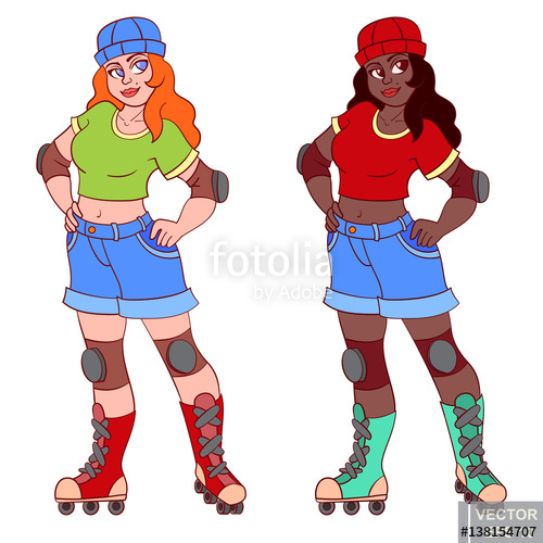 500x500 Cute Chubby Plus Size Plump Girl Roller Beautiful Funny Sports