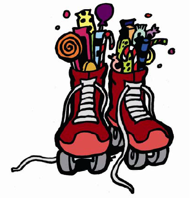 374x388 Pair Roller Skates Clipart