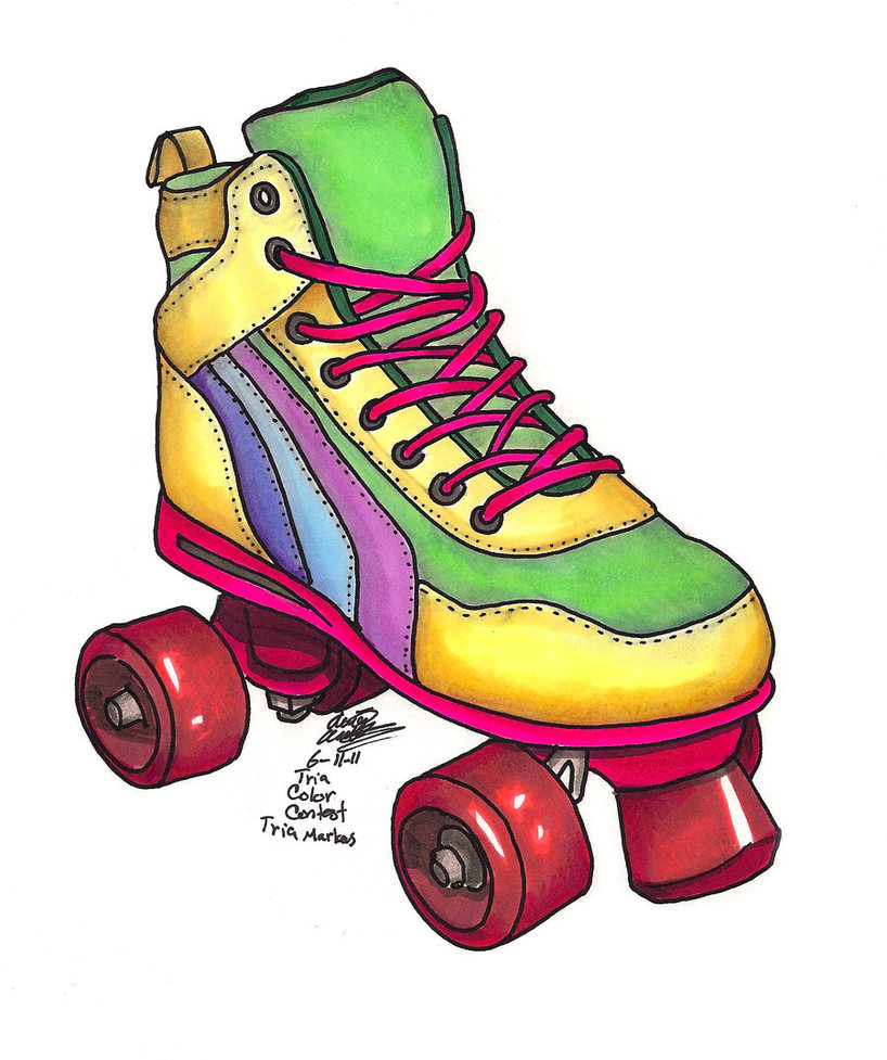 818x977 Roller Skates Clipart
