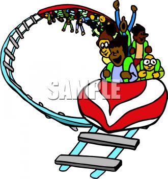 330x350 Royalty Free Clip Art Image Roller Coaster Going Upside Down