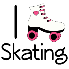 240x240 Roller Skate Party Clip Art