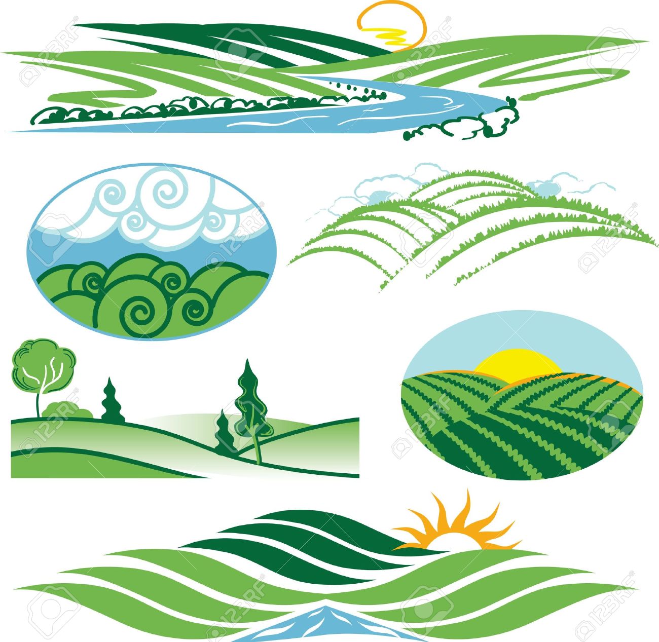 1300x1267 River Clipart Rolling Hills