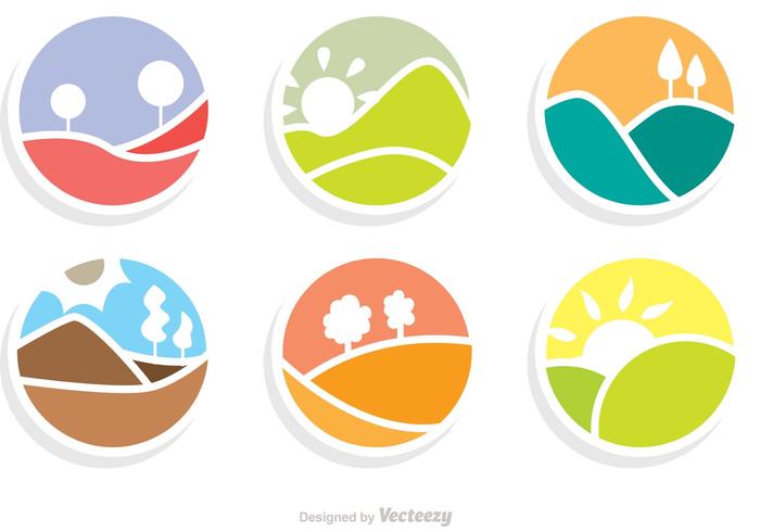 700x490 Rolling Hills Icons Vectors