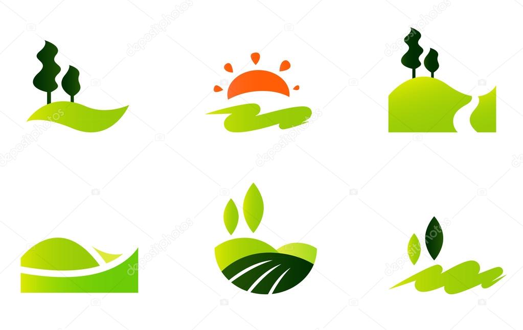 1023x646 Rolling Hills Icons Isolated On White Stock Vector Beeandglow