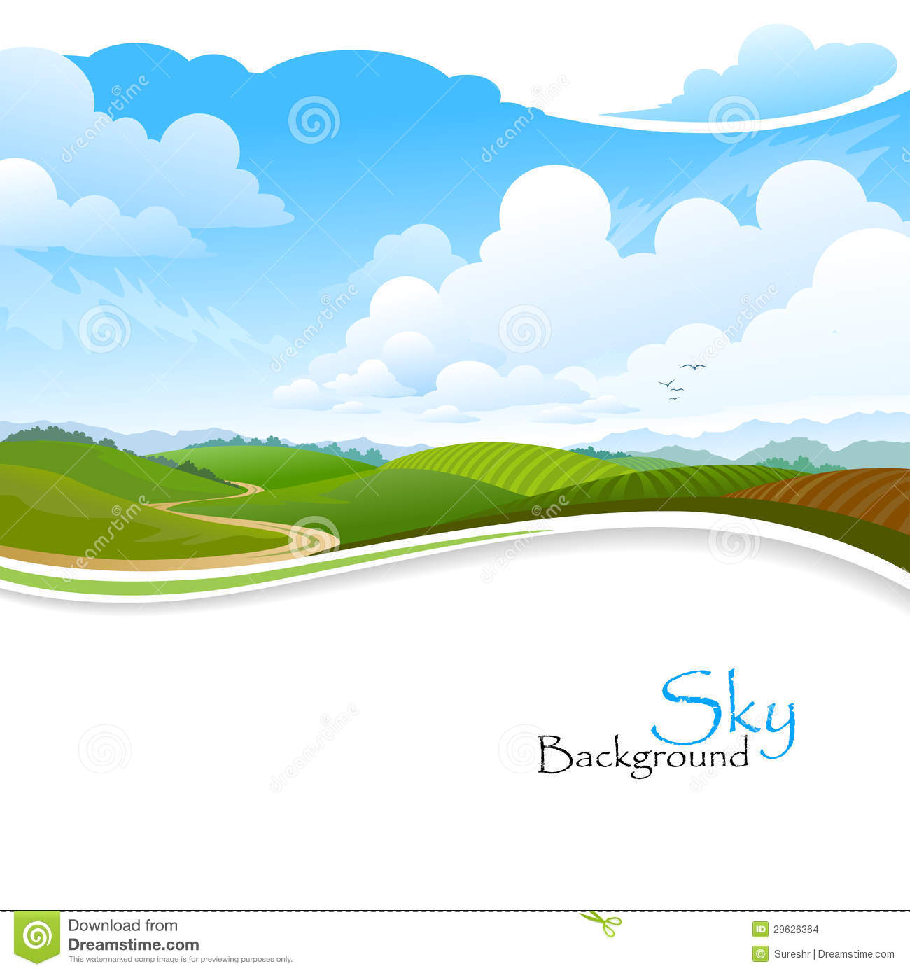 1300x1390 Sky Clipart Green Hills