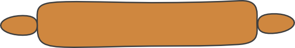 600x98 Brown Rolling Pin Clip Art