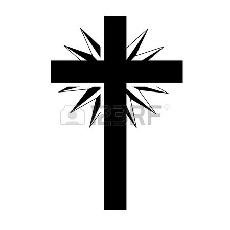 450x450 Crucifix And Hand Christian Or Catholic Icon Image Vector