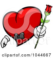 175x190 Royalty Free (Rf) Clip Art Illustration Of A Cartoon Heart Couple