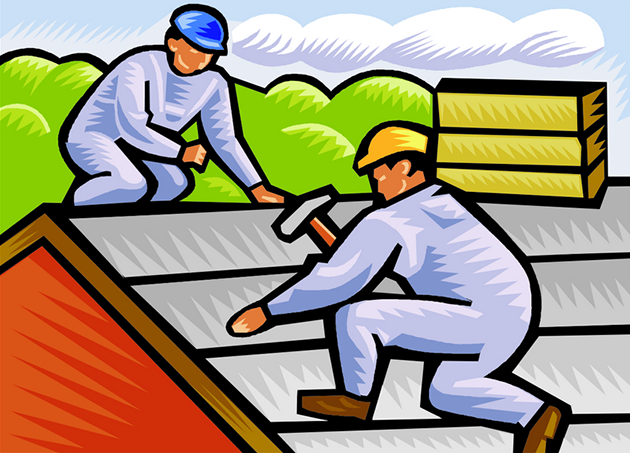 630x453 Roof Repair Clipart