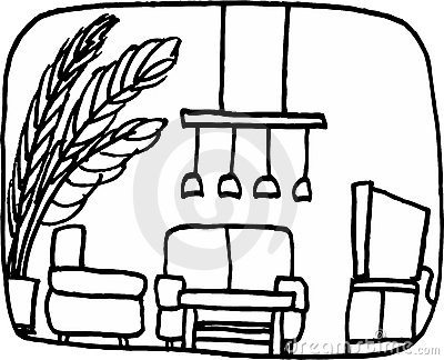 400x324 Drawing Clipart Living Room