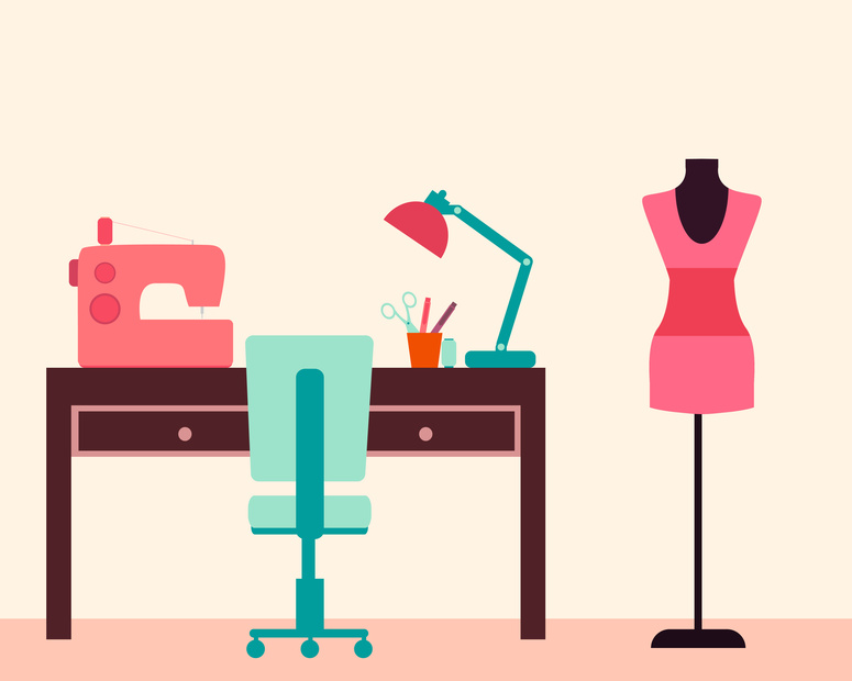 775x620 Sewing Room Cliparts