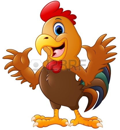 416x450 Cute Rooster Cartoon Holding A Loudspeaker Royalty Free Cliparts