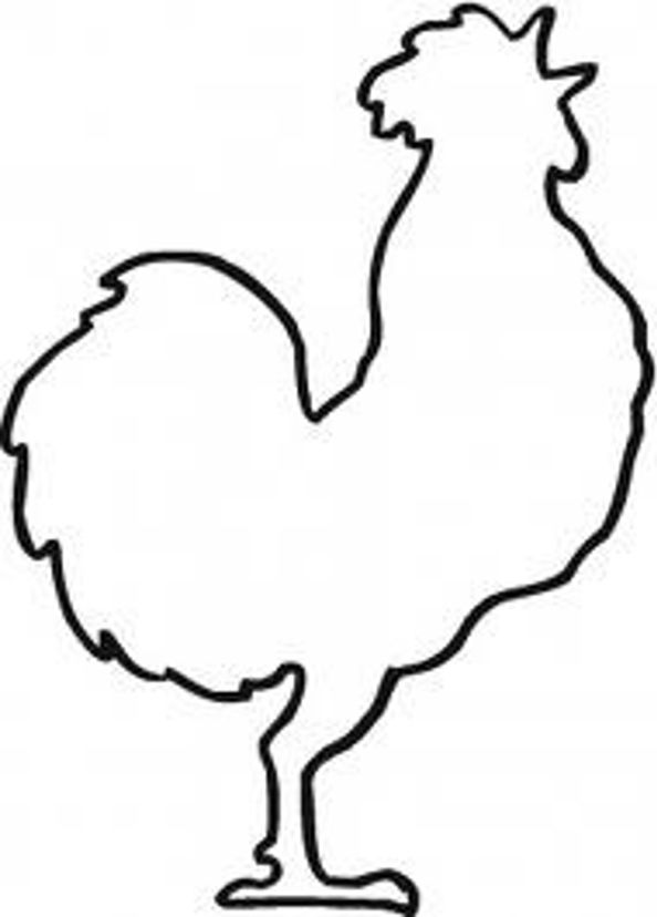 Rooster Black And White Clipart