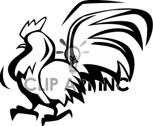 300x247 Rooster Clipart Black And White Clipart Panda