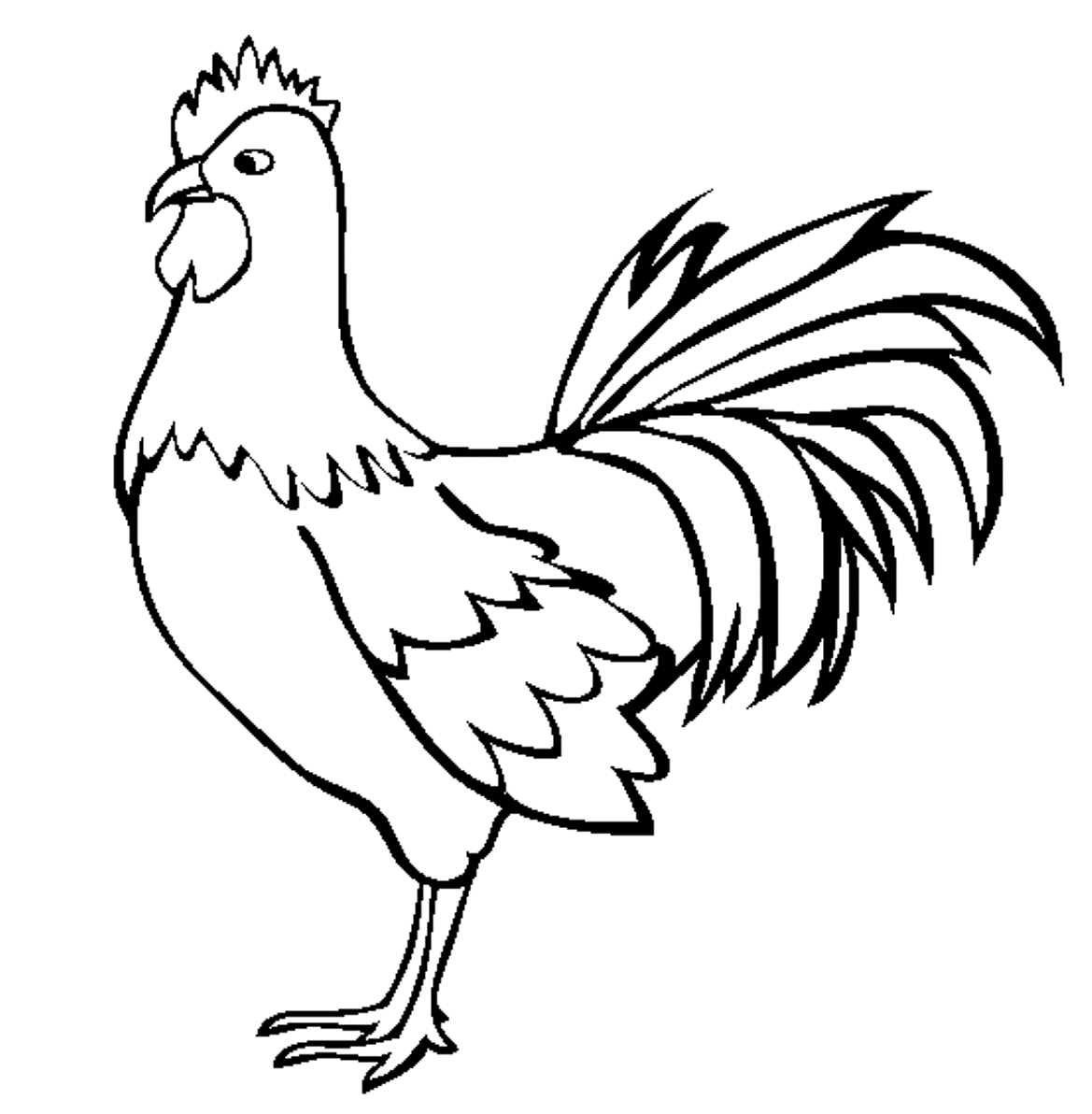 1169x1192 Rooster Clipart Sketch