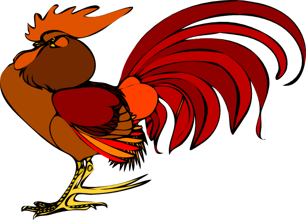 600x432 Proud Rooster Clip Art
