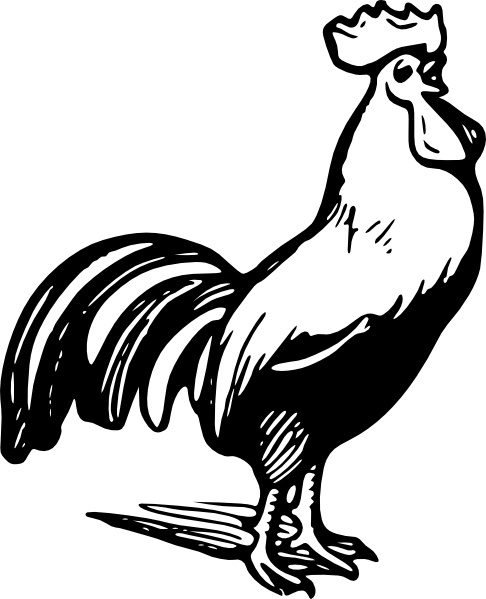 486x599 Rooster Clip Art Free Vector In Open Office Drawing Svg ( Svg