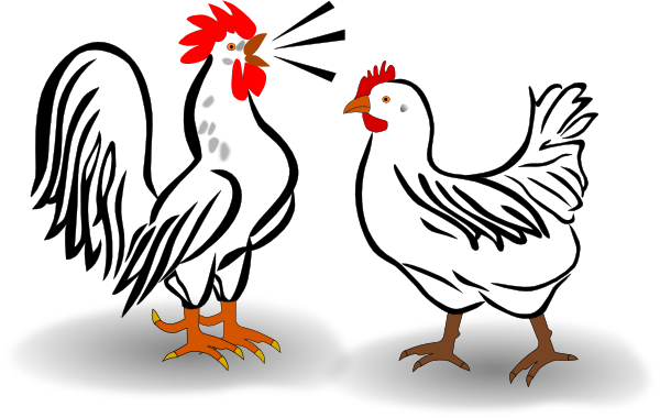 600x380 Rooster And Chicken Clip Art
