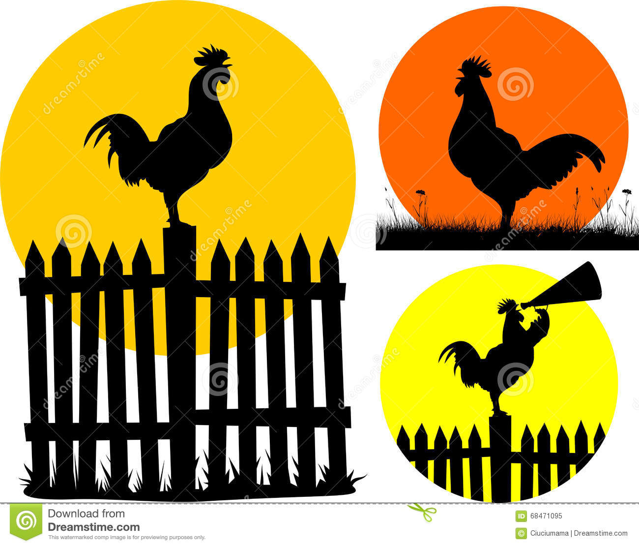 1300x1112 Rooster Clipart Sunrise