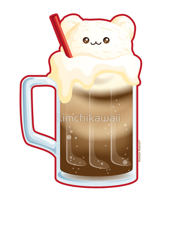 600x800 Cute Root Beer Float Ice Cream Bear Stickers By Kimchikawaii