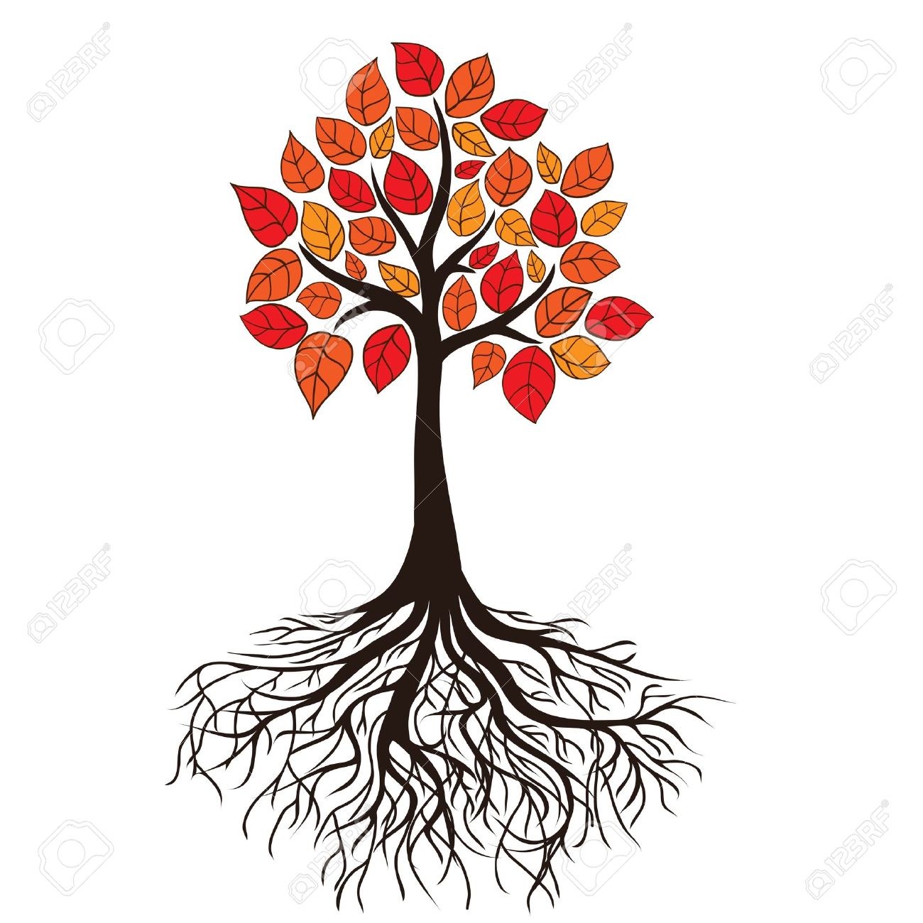 1300x1300 Tree With Roots Clipart