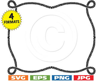 340x270 Oval Rope Border Clip Art Image