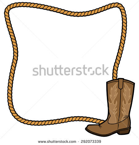 450x470 Western Clipart Rope Border