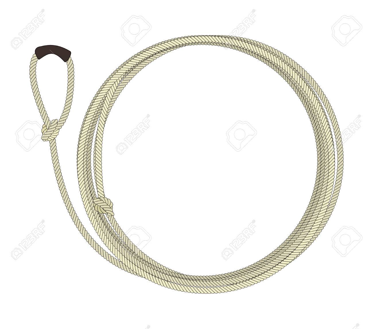 1300x1146 Wild West Lasso Rope Circle Frame. Vector Clip Art Color