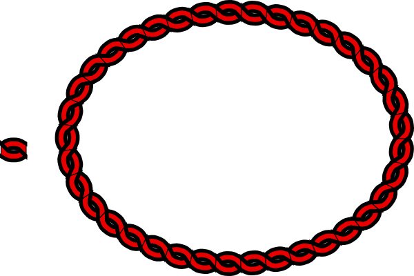 600x400 Red Rope Border Clip Art