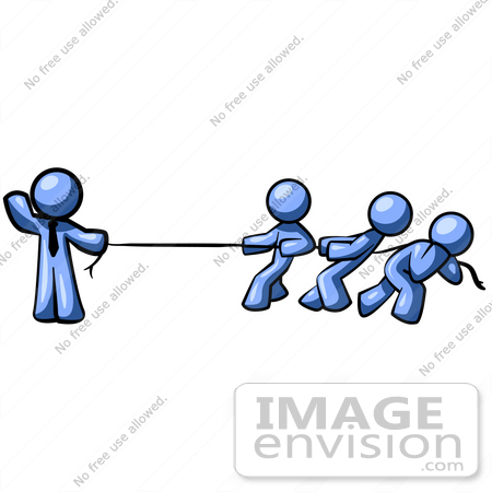 450x450 Clip Art Graphic Of A Blue Guy Character Waving While Holding One