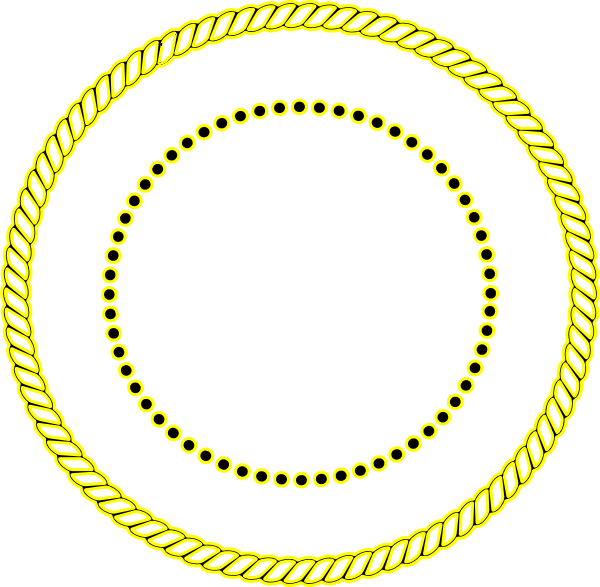 600x587 Yellow Rope Border Clip Art