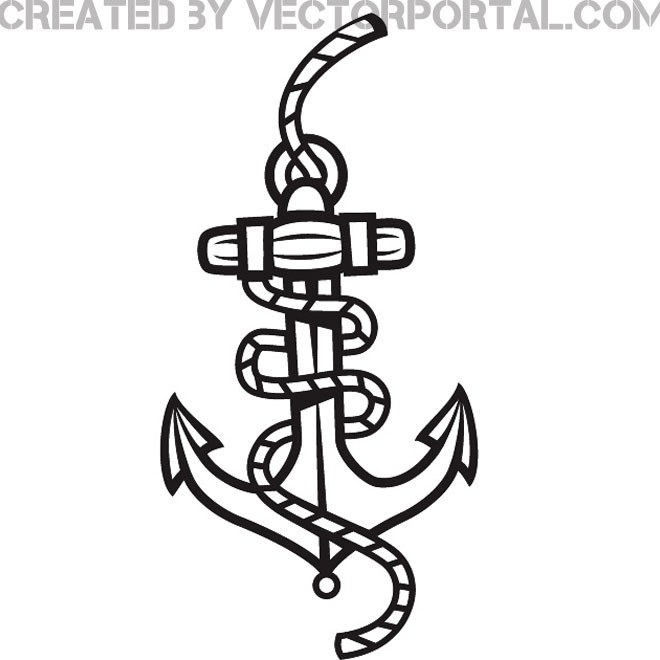 660x660 Anchor And Rope Graphics Free Vector 123freevectors