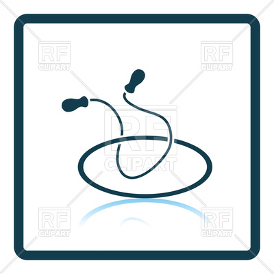400x400 Icon Of Jump Rope And Hula Hoop With Shadow Royalty Free Vector