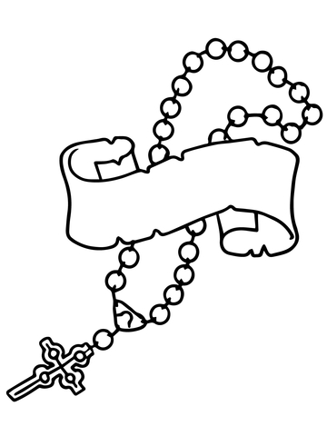 360x480 Rosary Beads Coloring Page Free Printable Coloring Pages