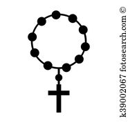 185x178 Rosary Beads Clipart