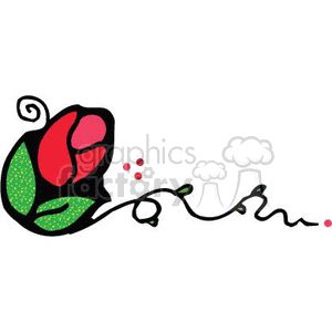 300x300 Royalty Free Cartoon Rose 151654 Vector Clip Art Image