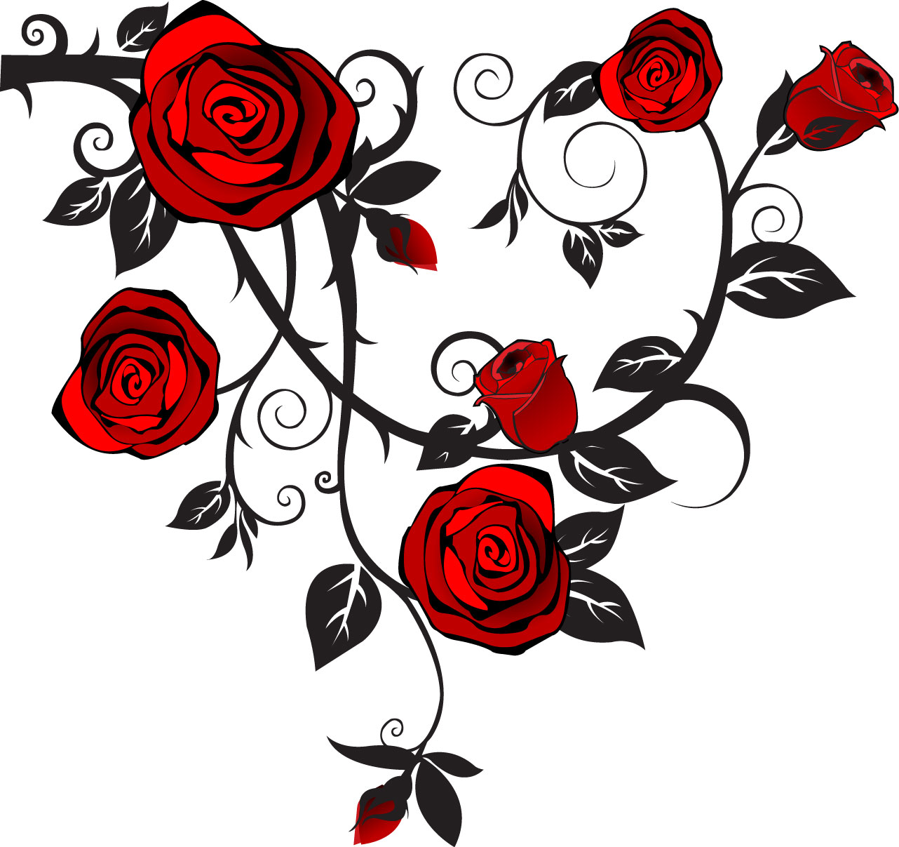 1282x1207 Cartoon Rose Pictures