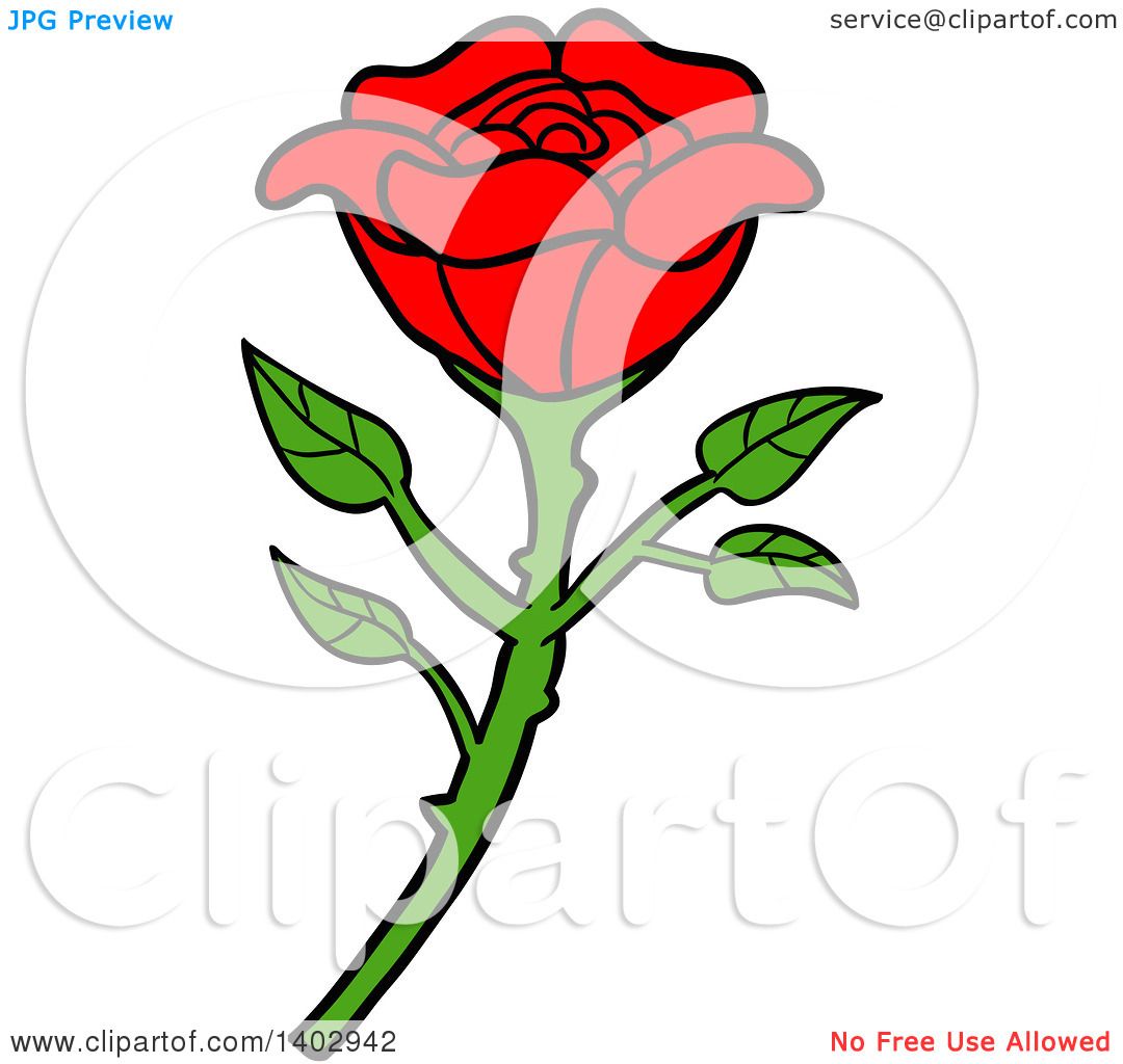 1080x1024 Cartoon Clipart Of A Beautiful Red Rose