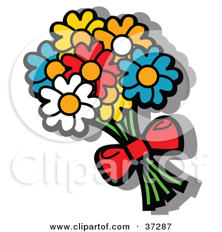 450x470 Cartoon Bunch Of Flowers