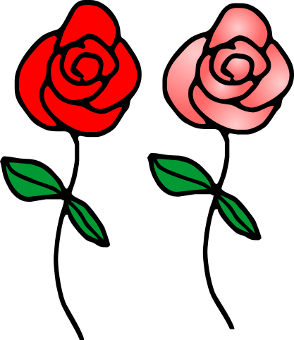 417x482 Simple Rose Drawings