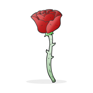 300x300 Freehand Drawn Cartoon Rose Royalty Free Stock Image