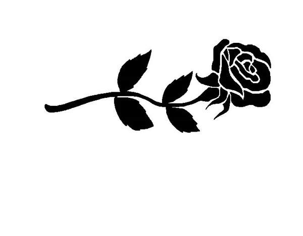 600x468 Red Rose Clipart Black And White