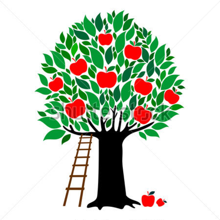 450x450 Clipart Apfelbaum Kostenlos