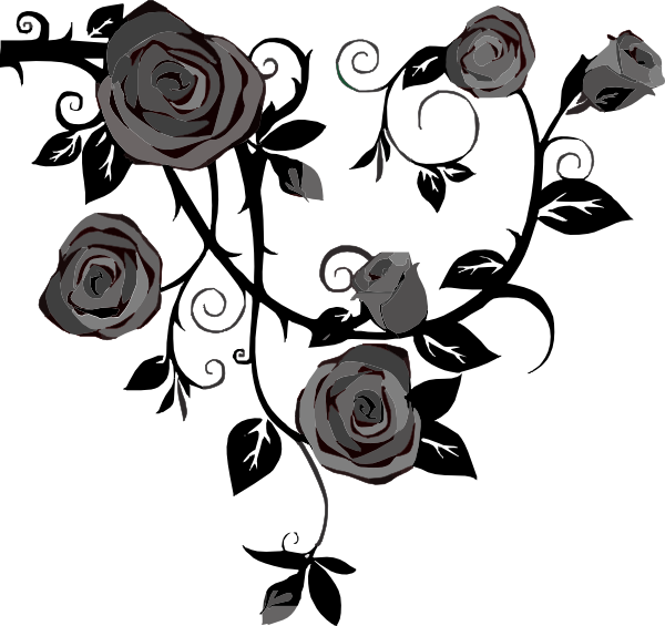 600x565 Gray Roses No Background Clip Art