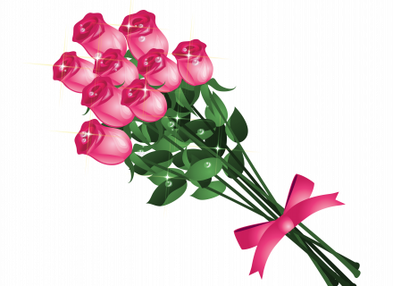 440x320 Bouquet Of Flowers Clipart No Background