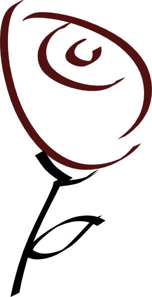 306x595 Simple Rose Clip Art