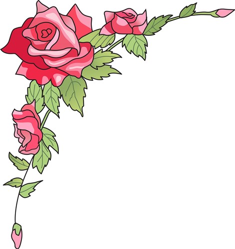 Rose Corner Clipart | Free download on ClipArtMag