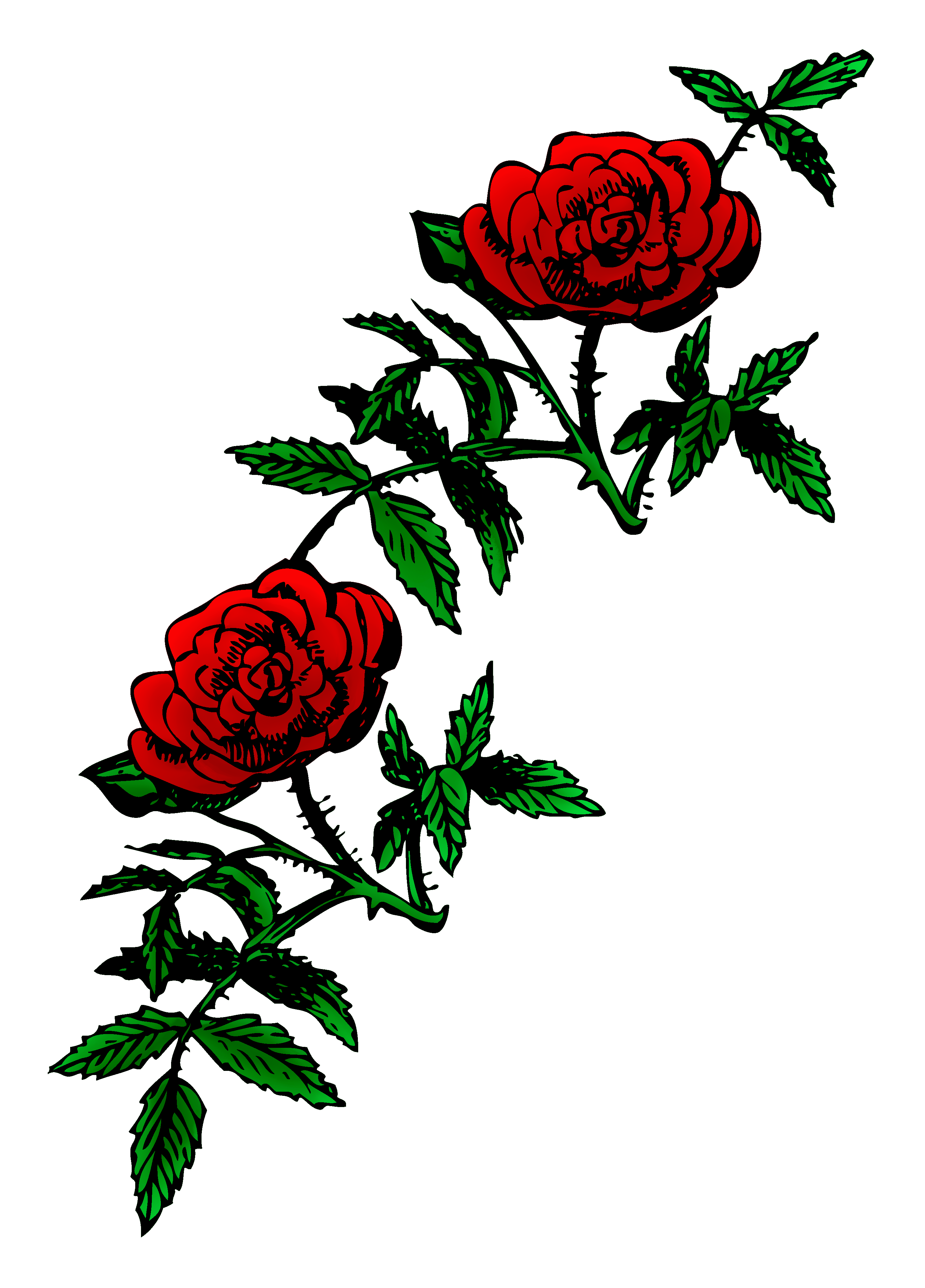 2887x4022 Public Domain Rose Clipart