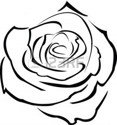 236x252 Rose Outline Custom Artwork Rose Outline, Tattoo