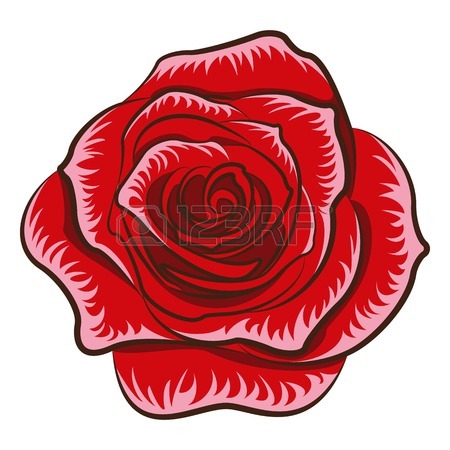 450x450 Vector Illustration Of Rose Flower Clip Art Royalty Free Cliparts
